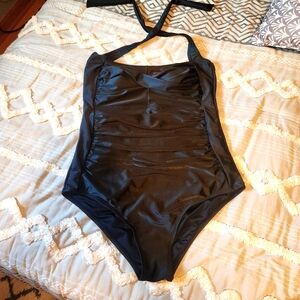 Rouched Push Up Halter Bathing Suit